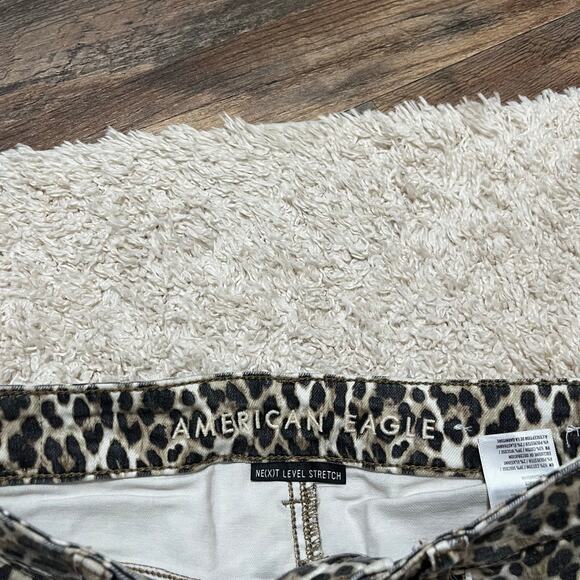 American Eagle 6 Regular Leopard Print High Rise Stretch Jegging Skinny Jeans - Picture 5 of 6